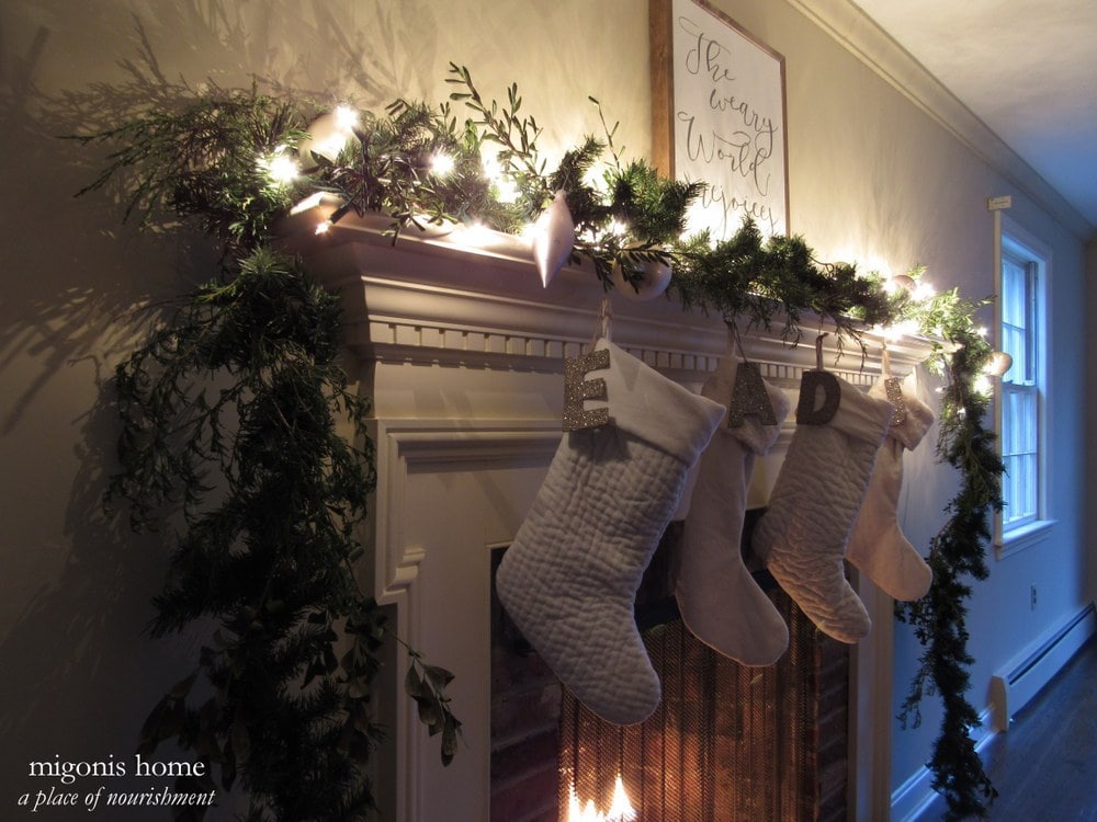 Beautiful mantel and reminder of the true joy of the season!